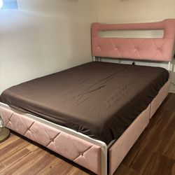 Full Size Velvet Bed Frame