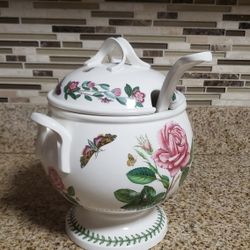 PORTMEIRION THE BOTANIC GARDEN ROYAL HIGHNESS SOUP TUREEN W/LID & LADLE    NEW NO BOX COMES WIT TAGS  