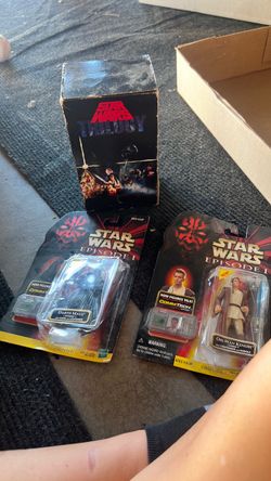 Star Wars Episode I Action Figures & Trilogy VHS Set