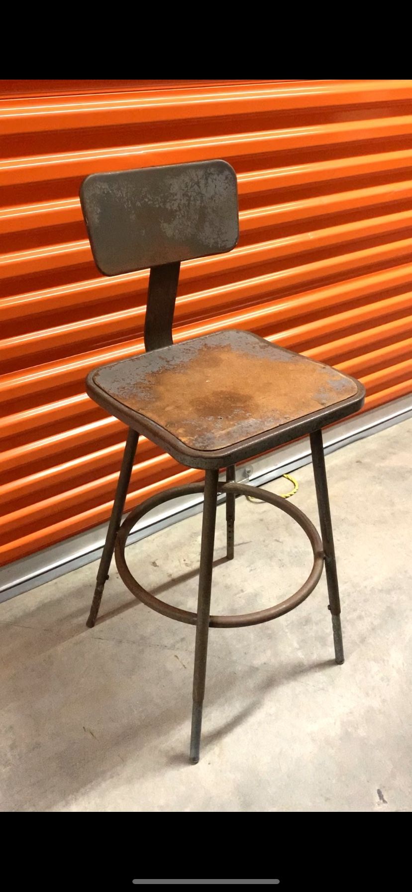 Vintage Height Adjustable Industrial Chair