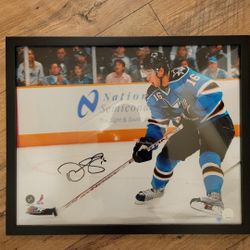 Devin Setoguchi Sharks Autographed and Framed 16×20 Photo with COA