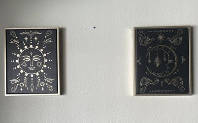 Sun & Moon Framed Wall Art Set