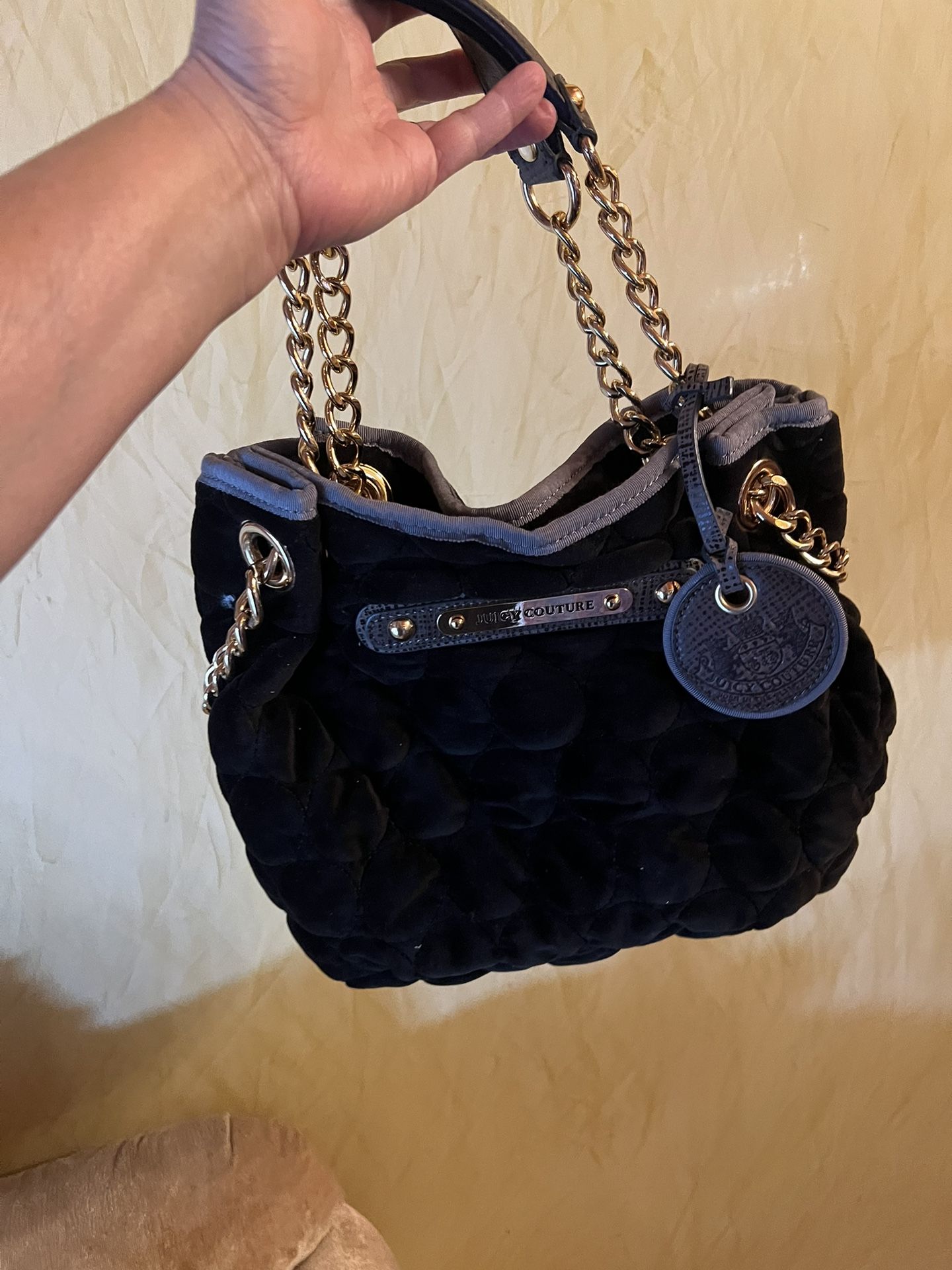 Brand New Juicy Couture Shoulder Bag Chocolate Brown Velour 
