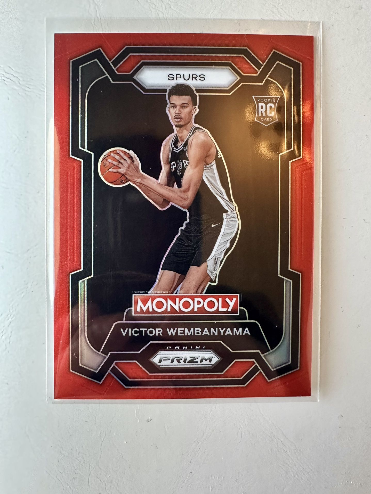 2023-23 Panini Prizm Monopoly #81 VICTOR WEMBANYAMA Red #/99 RC SPURS MINT+