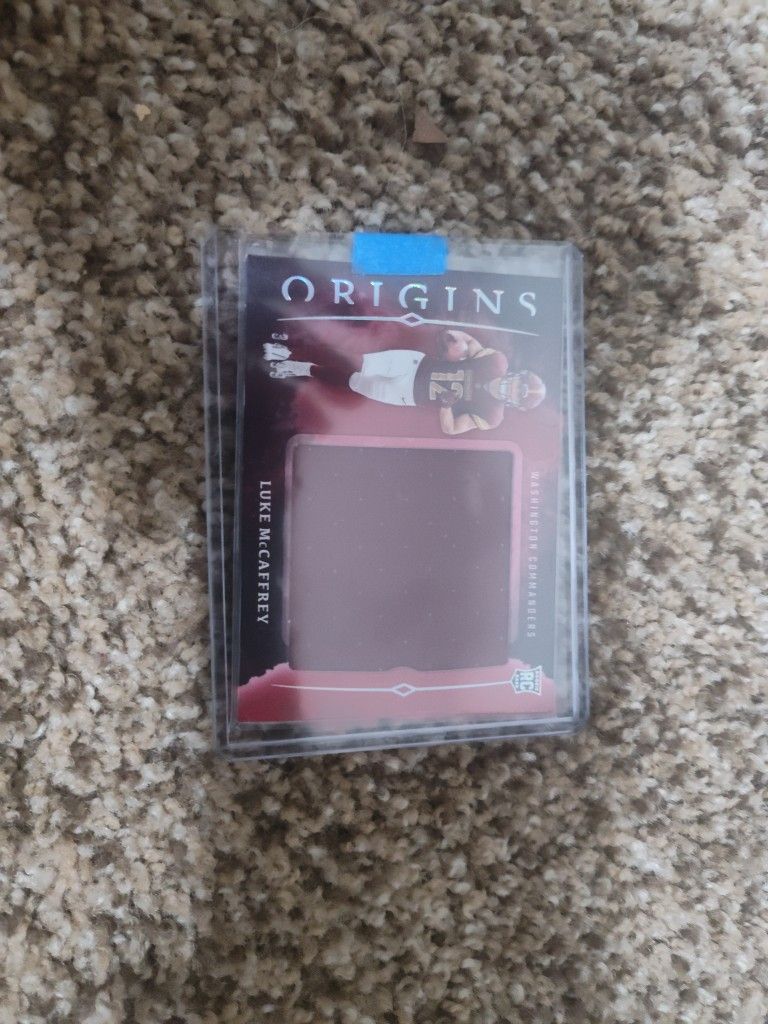 LUKE McCAFFREY 2024 Origins Rookie Jumbo Jersey ~ Commanders ROOKIE #'d /99