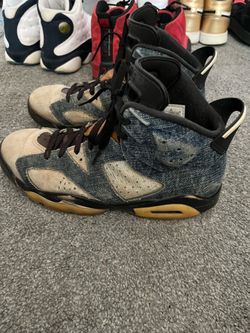 Size 10.5 Men Jordan 6 Retro Washed Denim