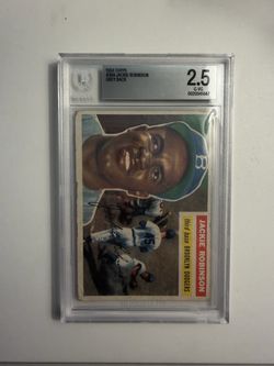 Jackie Robinson 1956 topps baseball card rare vintage