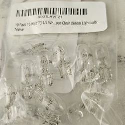 CLEAR XENON LIGHTBULBS 10 PACK