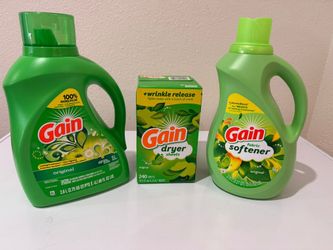 Gain Laundry Bundle. Gain Combo. Lavandería. Detergente 