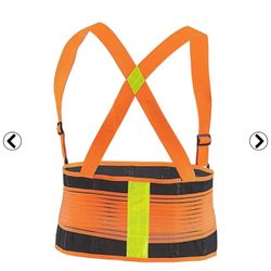 Back Support Belt with Reflector, Large