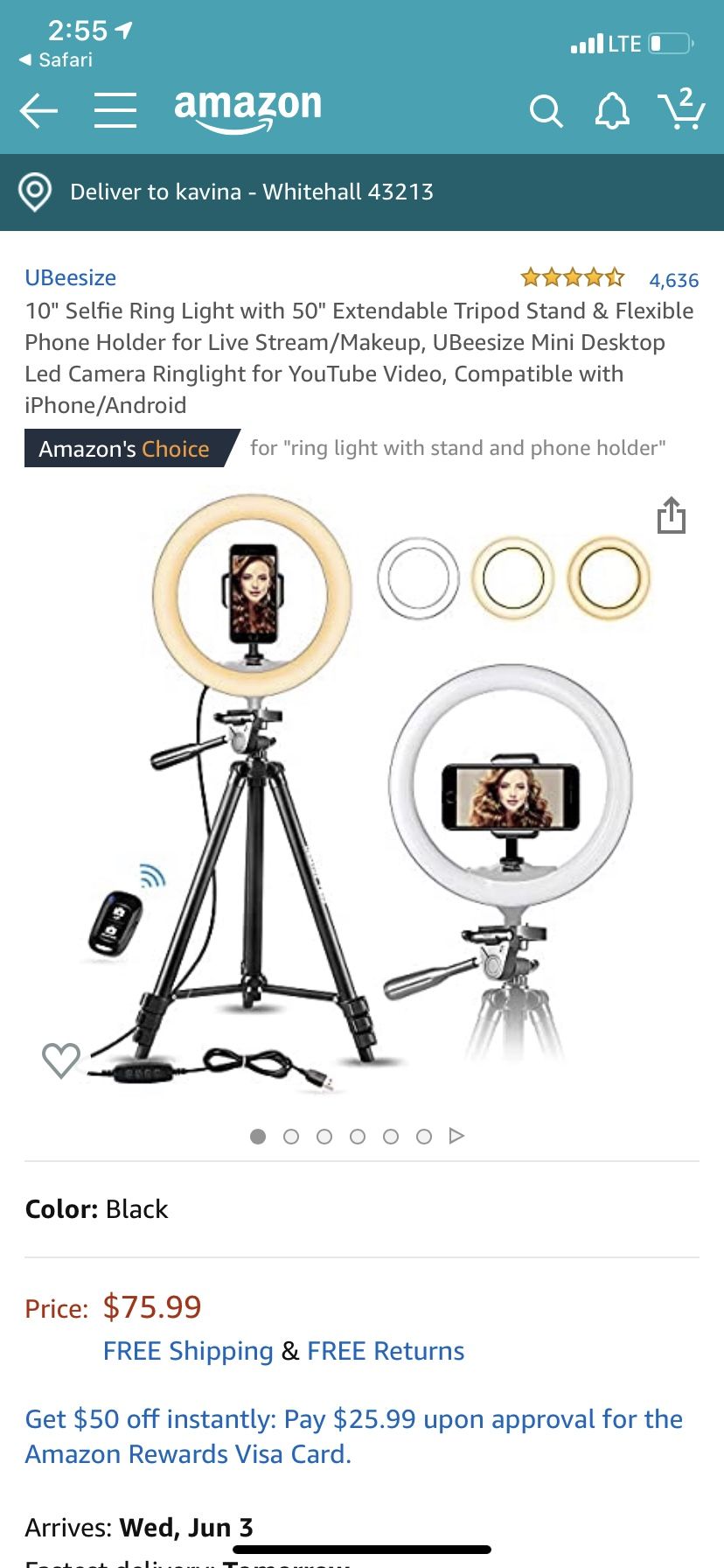 Camera ring light