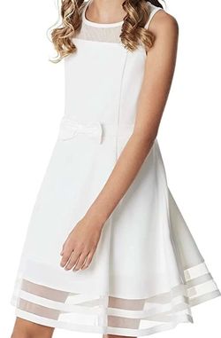 Calvin Klein Big Girls Illusion Mesh Dress- Size 14