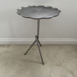 Modern Industrial Steel Side Table 24”H