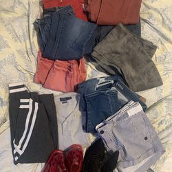 Price Negotiable….Womens Jeans Am Eagle, Gap An Others Along With 2 Tops And Shoes Bundle