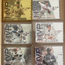 1996 Donruss All Stars Contenders Cal Ripken,Gregg Maddux,Chipper Jones,Kenny Lofton,Andres Gallaraga,Sammy Soda.