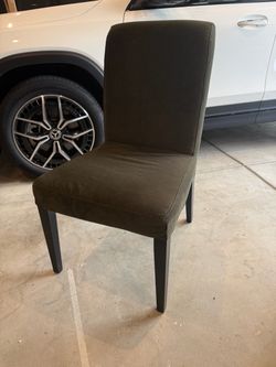 3 Bergmund Chairs with custom velvet covers