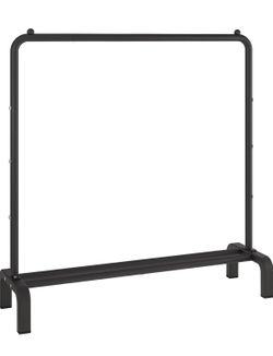 Two metal clothing racks