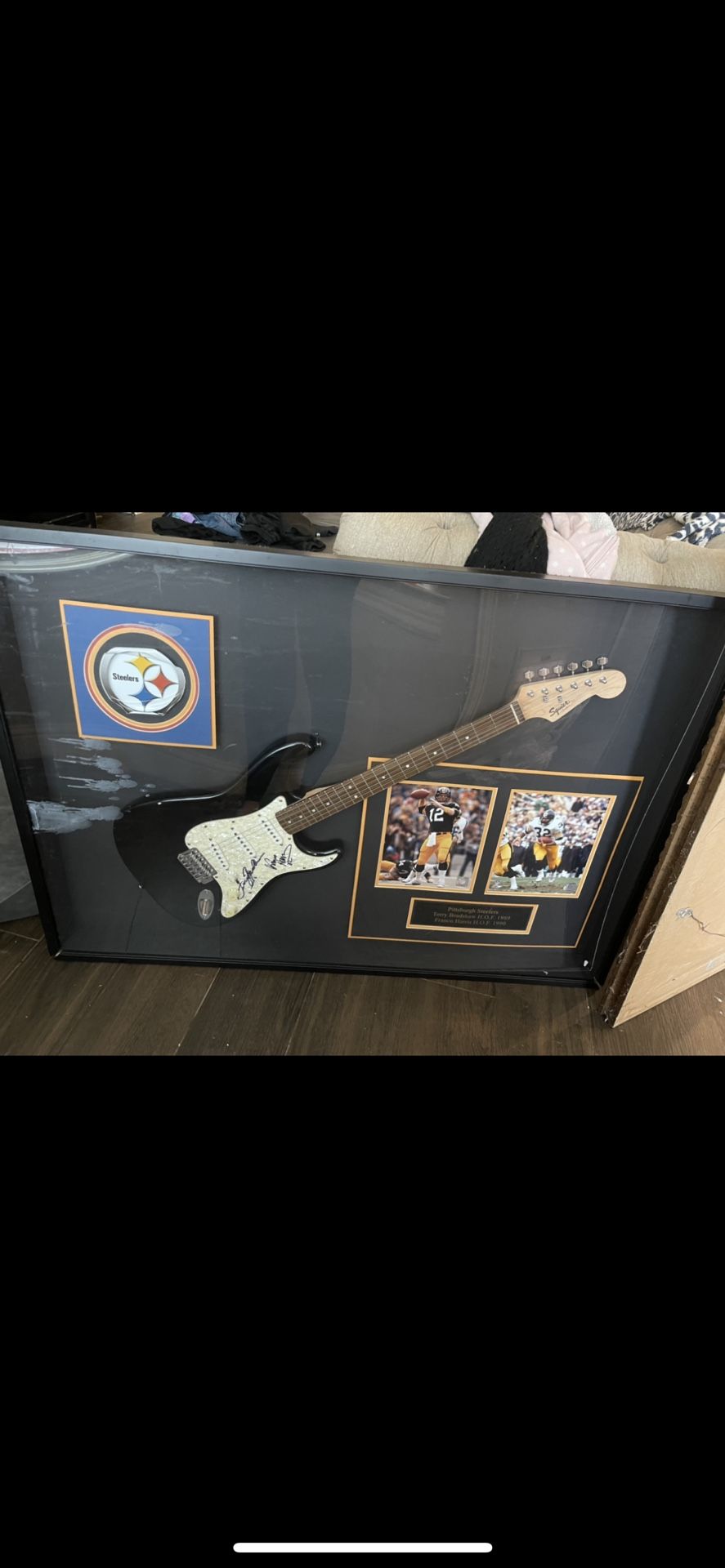 Franco Harris And Terry Bradshaw Signed Stratocaster