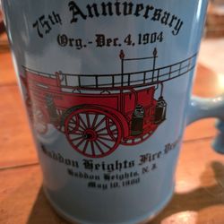 Haddon Heights Nj Fire Dept 75th Anniversary Beer Stein 