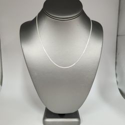 925 Sterling Silver Fancy Flat Chain Necklace 18"