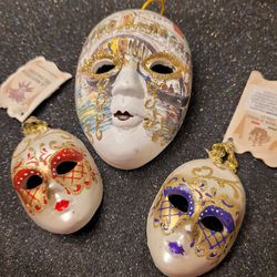 New Venetian Hand Painted Face Masks Italian 