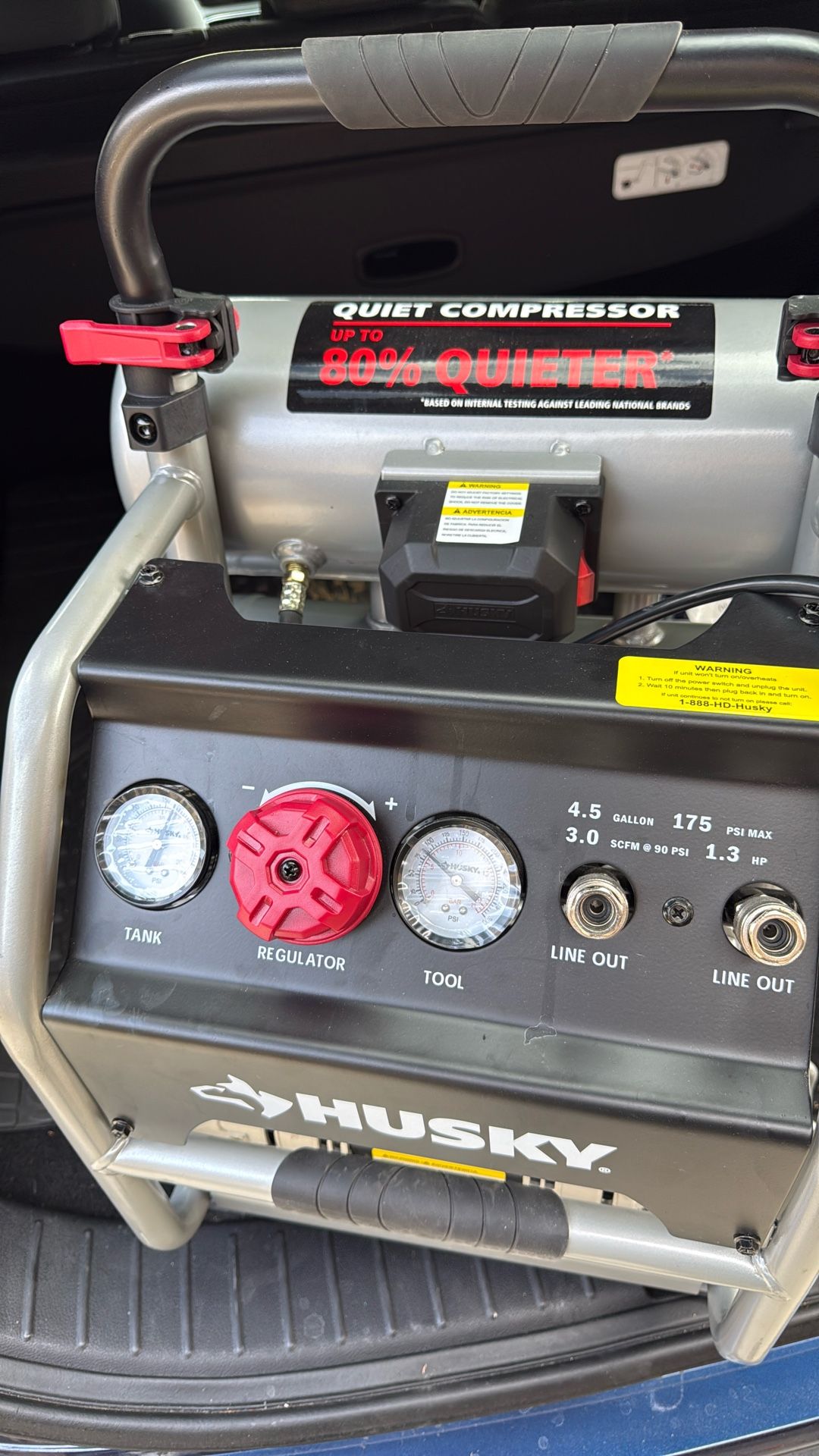 Husky Quite Compressor Practical New