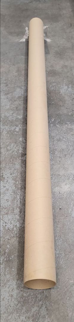 6" Diameter x 109.125"(~9'1") Long heavy duty cardboard kraft tube