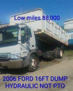 2006 Ford lcf550 16ft dump dumping truck caja volteo hydraulic 88k MI only diesel 6 cyl