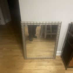 Push Button Toilet, Room Door, Full Size Bed Frame And Mirror 