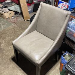 Leather Chair From  Pier One Imports Biege Grey Color 