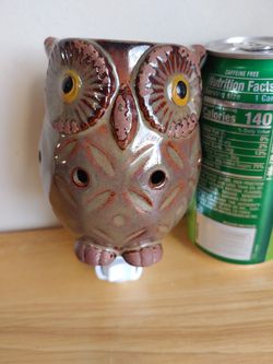 Owl Night Light Lamp Ceramic Decor Wall Plug Animal Thumbnail