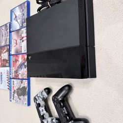 PlayStation 4 Bundle - Console, Two Controllers, 7 Games!