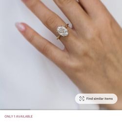 2.5 Ct Oval Lab Grown Diamond Ring 