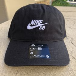 New Nike Sb Club Hat Black Skate Skateboard L/XL