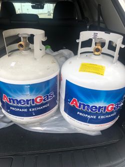 2 propane tanks - BOTH for 50 each = 100 cash or 1 FULL = $59+1 3/4 full = $49. Must come to H.B..