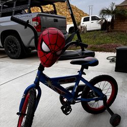 Kids bikes spiderman and barbie