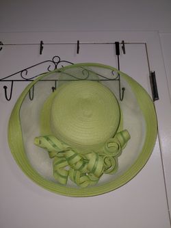 Lime green summer/church hat
