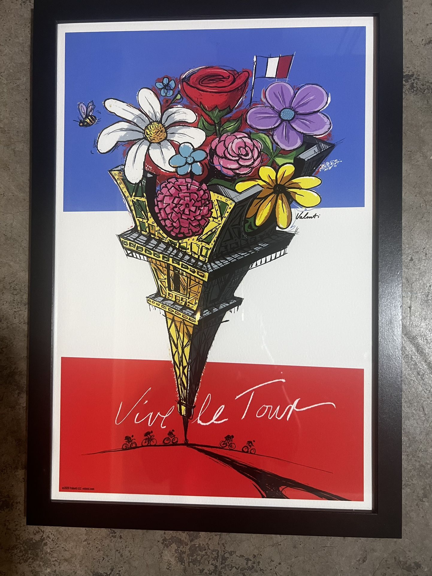 Cycling-themed Framed Wall Poster