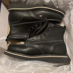Thorogood American Heritage 6” Moc Toe Work Boots for Men - Soft Toe, Premium Full-Grain Leather with Slip-Resistant Wedge Outsole and Comfort Insole;
