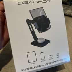 2in1 15W Triple Coil Qi Wireless Charger Mirror Mount Holder Station for Samsung Galaxy Z Fold5 Fold4 Fold3 Z Fold2 Fold S23 Ultra Note20 iPhone 14 Pr