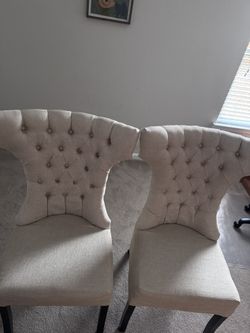 They Are Two Chairs. Brand New, Beige Color.