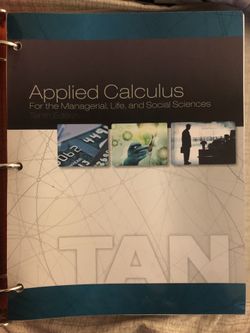applied calculus textbook: for the managerial, life, and social sciences