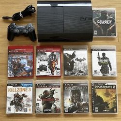 PlayStation 3 PS3 Súper Slim 500GB Console System Bundle w/ Controller & Cords TESTED