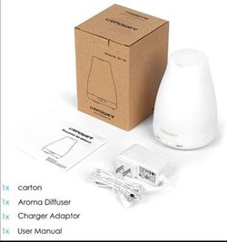 URPOWER Essential Oil Diffuser Aroma Essential Oil Cool Mist Humidifier with Adjustable Mist Mode,Waterless Auto Shut-Off and 7 Color LED Lights