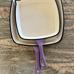 Purple Cast Iron Pan Set