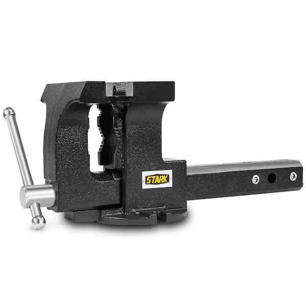 6” All Terrain ATV Truck Tow Hitch 2-In-1 Bench Vise Built-In Mount Fits 2” Receiver trailer