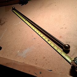 Extendable Curtain Rod Brass 27" To 45"