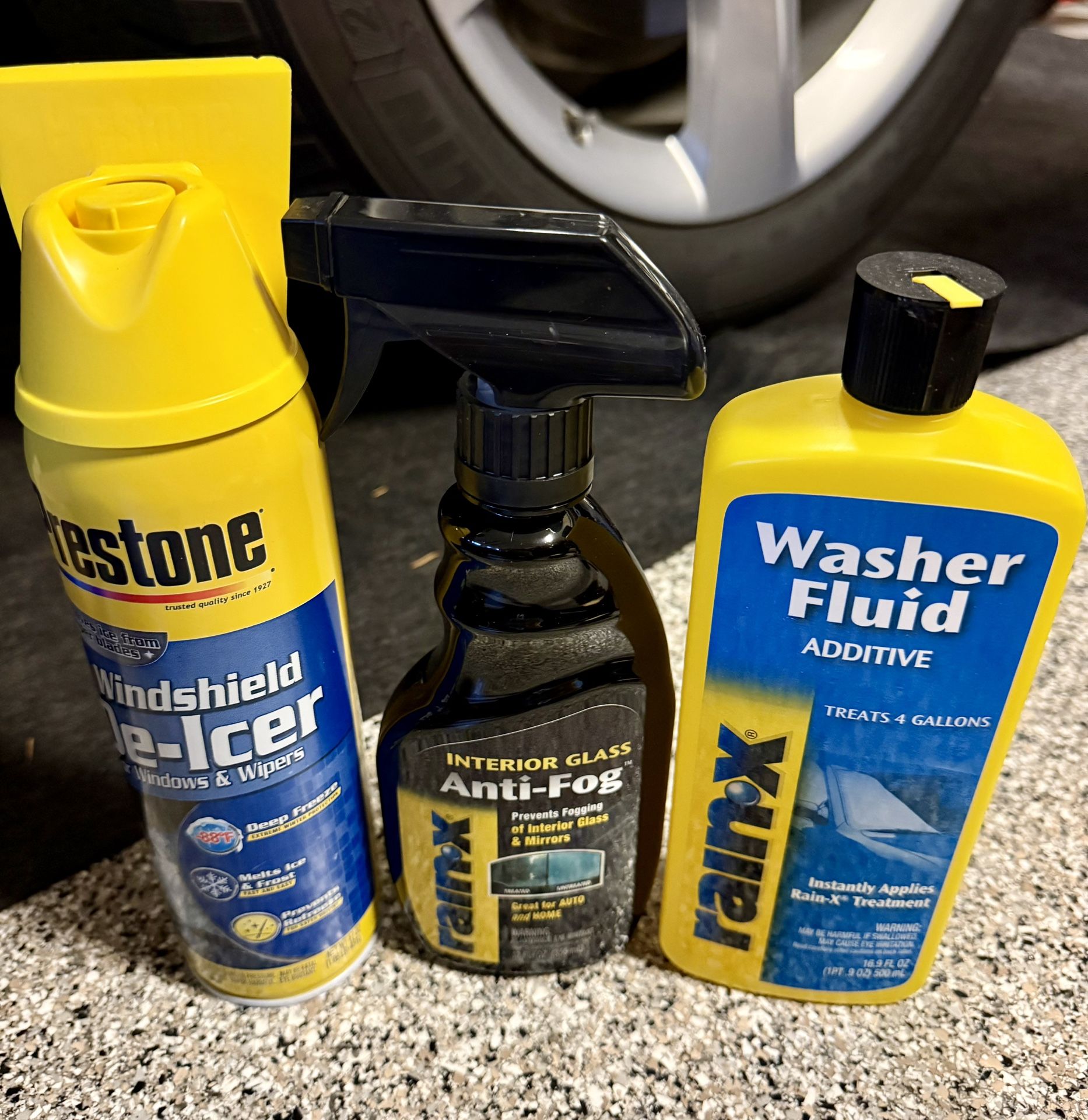 NEW Firestone De-Icer Rainex Washer Fluid Additive Interior Anti Fog Car Care