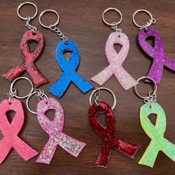 Glitter Ribbon Keychain