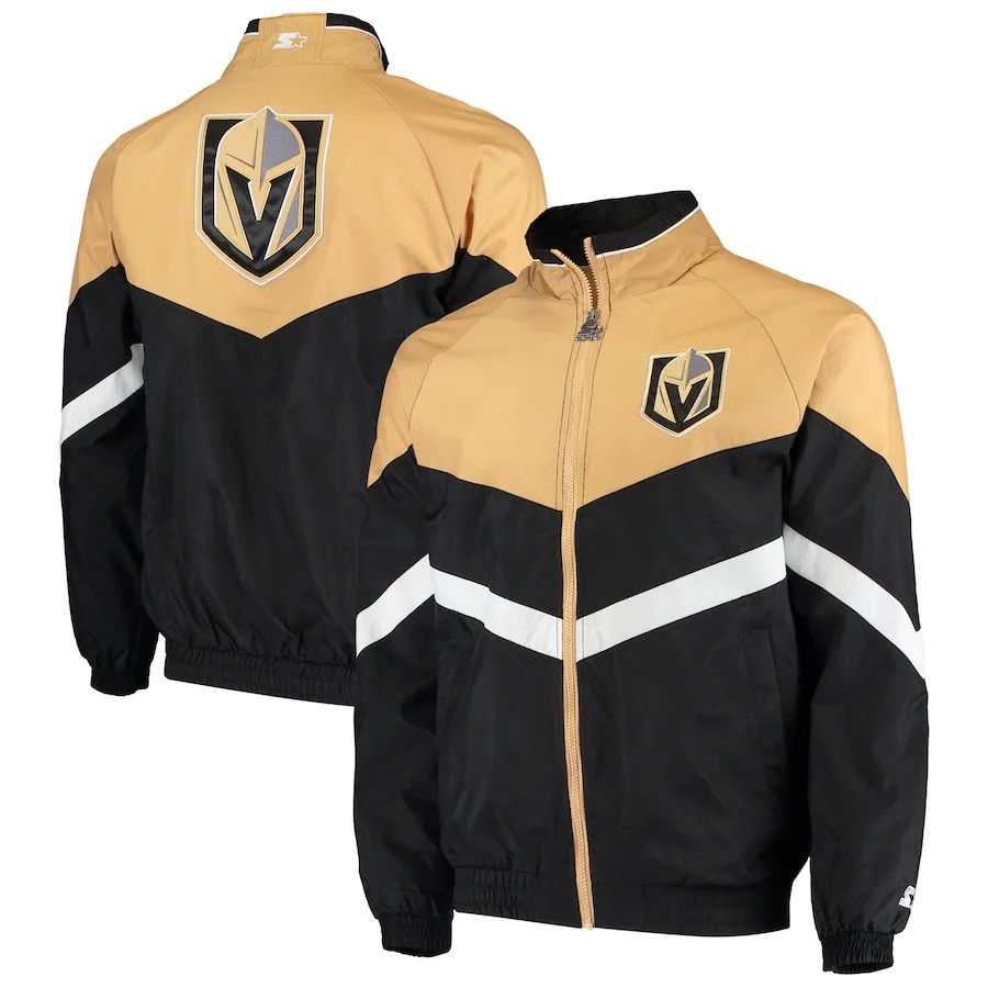 Vegas Golden Knights Starter The Bench Coach Full-Zip Jacket - Black/Gold